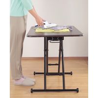 ファミリー・ライフ NEW らくらく昇降式フリーテーブル木製 ホワイト 0361410（直送品）