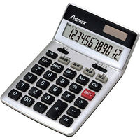 アスカ 消費税電卓チルト シルバー C1236S 1台