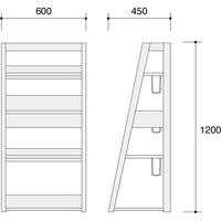 オカムラ リュブレ オープンラック 幅600×奥行450×高さ1200mm オークブラウン 86NA6E WG38 1台（直送品）