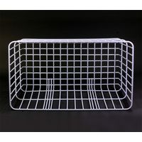 リンエイ 新聞カゴ 自転車用取付金具付 ステーなし ホワイト F-7（直送品）