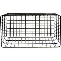 リンエイ 強力新聞カゴ バイク用2枚留め取付金具付 ブラック F-8（直送品）