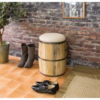 宮武製作所 MASALA（マサラ） 樽型スツール 座面帆布 CH-L3651 1脚（直送品）