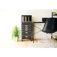 宮武製作所 MOLT（モルト） チェスト 幅390×奥行275×高さ995mm ブラック SH-1226_BK 1個（直送品）