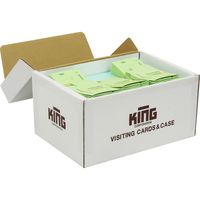 キングコーポレーション A4判名刺 アサギ 薄口 10面付　 1箱(500枚入) 208071（直送品）