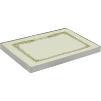 キングコーポレーション 賞状 No.27 B4ワイド 横枠 クリーム　100枚入×1箱 250310（直送品）