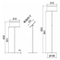 林製作所 案内板 A5簡易タイプ YS-232 1台 幅220×奥行190×高さ960mm 掲示板 ディスプレイスタンド