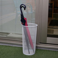 不二貿易 メッシュ 傘立て(大)(直径25.5x50)WH 69290 1台