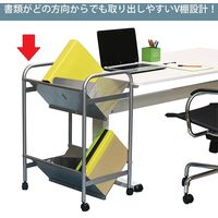 林製作所 ファイルワゴン 2段 幅500×奥行400×高さ780mm YSK-015 1台（直送品）