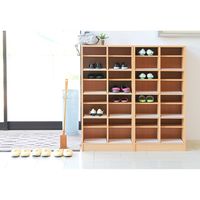 市場 PLETO シューズラック 幅610×奥行305×高さ1245mm ナチュラル PLR-3239NA 1台（直送品）