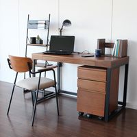 市場 ウォルナッツ デスク（配線孔つき） 幅1200×奥行600×高さ725mm ブラウン T-3261BR 1台（直送品）