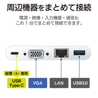 エレコム Type-Cドッキングステーション/PD対応/充電 DST-C10WH 1個