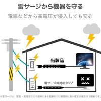 延長コード 電源タップ 3m 6個口 個別スイッチ 雷ガード ほこり防止 ブラック T-K6A-2630BK エレコム 1個（直送品）