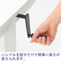 林製作所 上下昇降テーブル 幅1600×奥行800×高さ700-1100mm ホワイト YSU-002 1台（直送品）