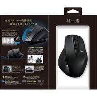 ナカバヤシ 高速スクロールホイール搭載<神速>シリーズBluetooth静音5ボタンBlueLEDマウス/ブラック MUS-BKF165BK 1個