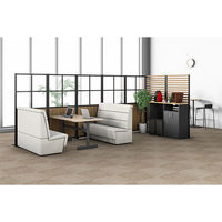 トーカイスクリーン　ブラックフレームパーティション　ブラウン　高さ1605mm×幅900mm　1枚