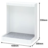 オカムラ VILLAGE VD-Aデスク 荷物置きワゴン 幅450×奥行300×高さ550mm ホワイト 1台（取寄品）