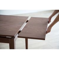 【軒先渡し】 AMOCC フリスクテーブル1280 突板 幅1280～1880×奥行800×高さ720mm ウォルナット 1台（直送品）