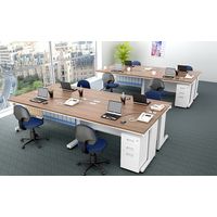 【軒先渡し】Y2K AKIRA AD 平机 幅1400×奥行700×高さ720mm ブラウン/ホワイト AD-1470-DB/WH 1台（直送品）