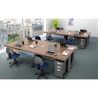 【軒先渡し】Y2K AKIRA AD 平机 幅1400×奥行700×高さ720mm ブラウン/ブラック AD-1470-DB/BK 1台（直送品）