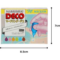 ニッカー絵具 マーブリング・デコ 6色セット パステルカラー MD6P 1セット(6個)