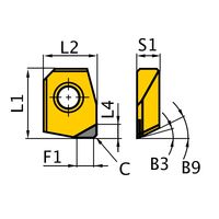 三菱マテリアル カッタ用PCDインサート NPーGDCW1240PDFR2:MD220 1個（直送品）