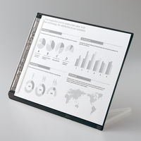 リヒトラブ(LIHIT LAB.) クリップボード＜スタンド付＞ A4 黒（クロ） A5167-24 1枚
