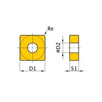 三菱マテリアル 旋削用インサート(ネガ) SNMA090308:HTI10 1セット(10個)（直送品）