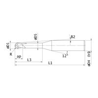 三菱マテリアル エムエスプラスエンドミル MP2XLBR0025N090 1本（直送品）