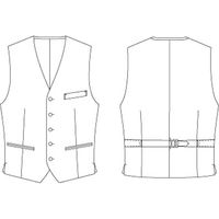 チクマ シャドーストライプ ベスト TE9090-1-M（直送品）