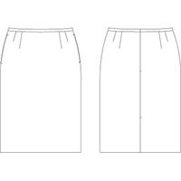 チクマ シャドーストライプ スカート（セミタイト） AR3814-1-9（直送品）