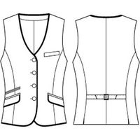 チクマ ヘリンボーンxウィンドウペン ベスト AR2842-2-17（直送品）