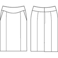 チクマ ヘリンボーンxウィンドウペン スカート（タイト） AR3840-2-15（直送品）