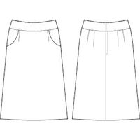 チクマ スタンダード・ペア スカート（Aライン） AR3833-2-15（直送品）