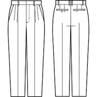 チクマ オーセンティック/ユキトリヰ スラックス YH5200-1-95（直送品）