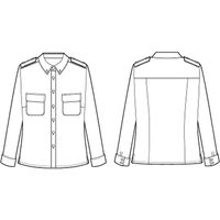 チクマ SYNBOLIC SHIRT 九分袖シャツ（肩章付き） KB1909-1-17（直送品）