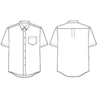 チクマ トリコット素材 半袖シャツ（ボタンダウン） SF3420-1-S（直送品）