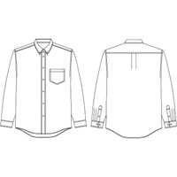 チクマ CLERIC SHIRT 長袖シャツ（ボタンダウン） SF3810-1-LLB（直送品）