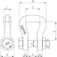 【連結金物】コンドーテック クロスビースリング用シャックル BN式25mm用 024CRS25225 1個（直送品）