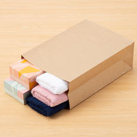 「現場のチカラ」 アスクル フラップなし宅配袋（紙製） 茶 小・マチ広サイズ 封かんシールなし 1セット（100枚：10枚入×10）  オリジナル