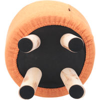 不二貿易 ミニファブリックスツール ラウンド オレンジ 16443 1脚（直送品）