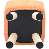 不二貿易 ミニファブリックスツール スクエア オレンジ 16447 1脚（直送品）