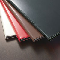 合皮製クリアーファイル　レザフェス　20ポケット 赤 1931LF キングジム 10冊