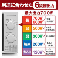 アイリスオーヤマ 電子レンジ 17Lターンテーブル 60Hz 【西日本対応】 IMG-T177-6-W 1台