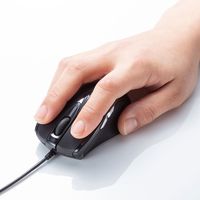 有線マウス　5ボタン　中型サイズ　レーザー　MA-LS173BK　サンワサプライ　1個（直送品）