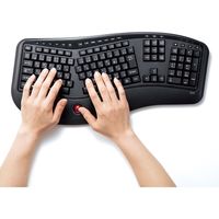 ワイヤレスキーボード　無線　メンブレン　エルゴノミクスデザイン　コンパクト　ブラック　SKB-ERG6BK　サンワサプライ　1個