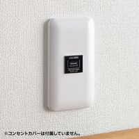 サンワサプライ 埋込USB給電用コンセント 5V 2.4A (1ポート用) ブラック TAP-KJUSB1BK 1個