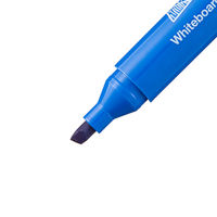 アスクル ホワイトボードマーカー 中字平芯 青 1セット（48本：12本入×4箱）  オリジナル