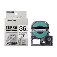 テプラ TEPRA PRO【純正】テープ 配線・ケーブル 幅36mm 白ラベル(黒文字) SV36KN 1個 キングジム