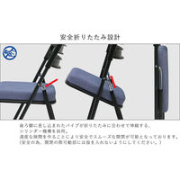 SANKEI GARDE STUDIO 折りたたみイス アクト 座厚張りクッション付 ブラウン NT-FC-22065 1セット(2脚入)（直送品）