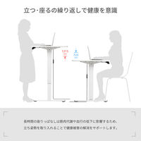 【軒先渡し】アスカ電動昇降デスク メモリー付 1000mm 白×白EDK10W1台（直送品）